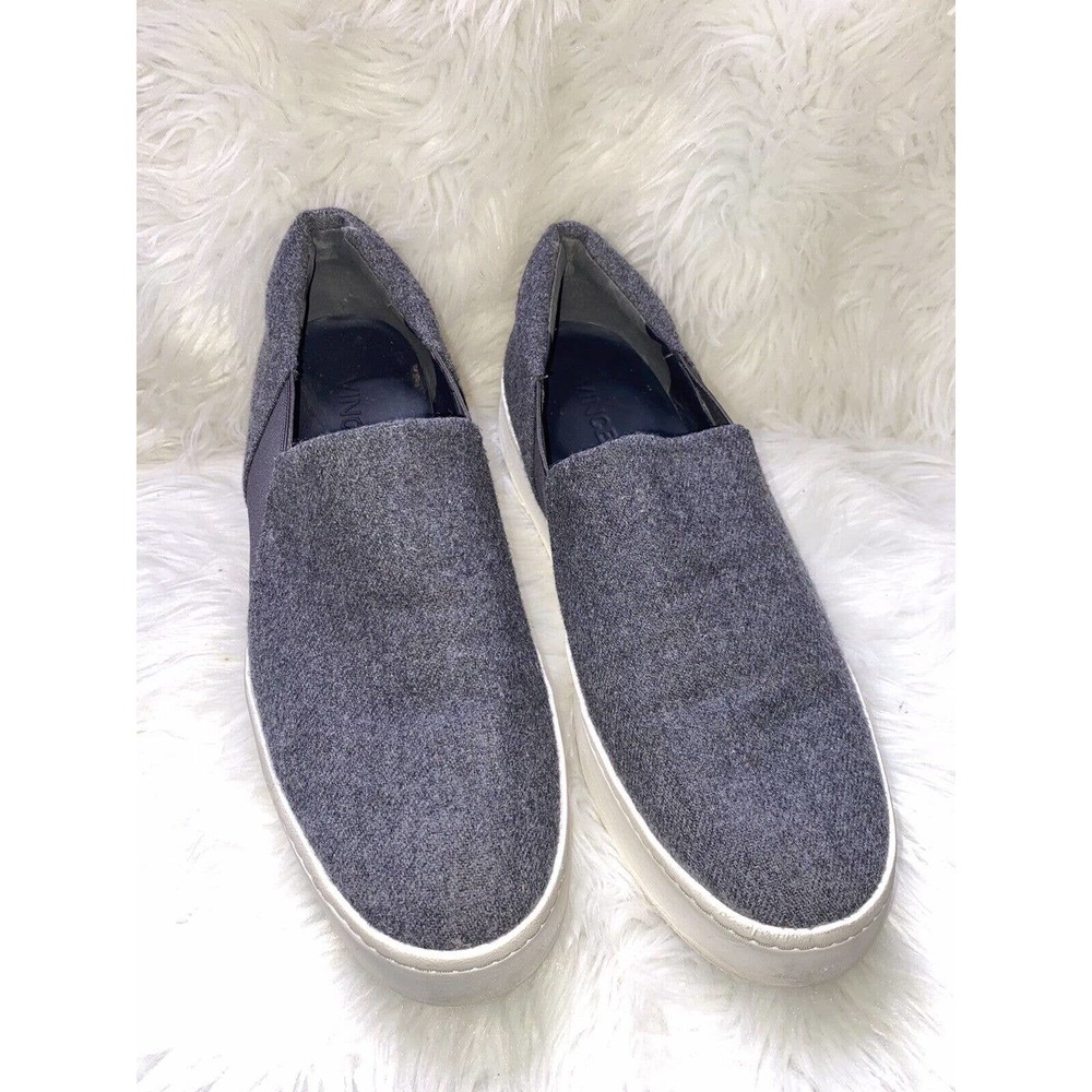 Vince Platform Sneakers Womenβs Size 9 Gray Felt Warren
